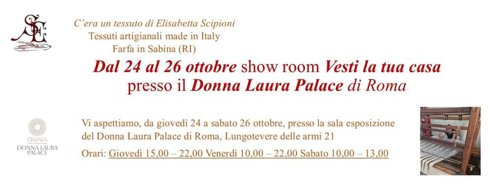 Invito Banner Show Room - Donna Laura Palace Roma